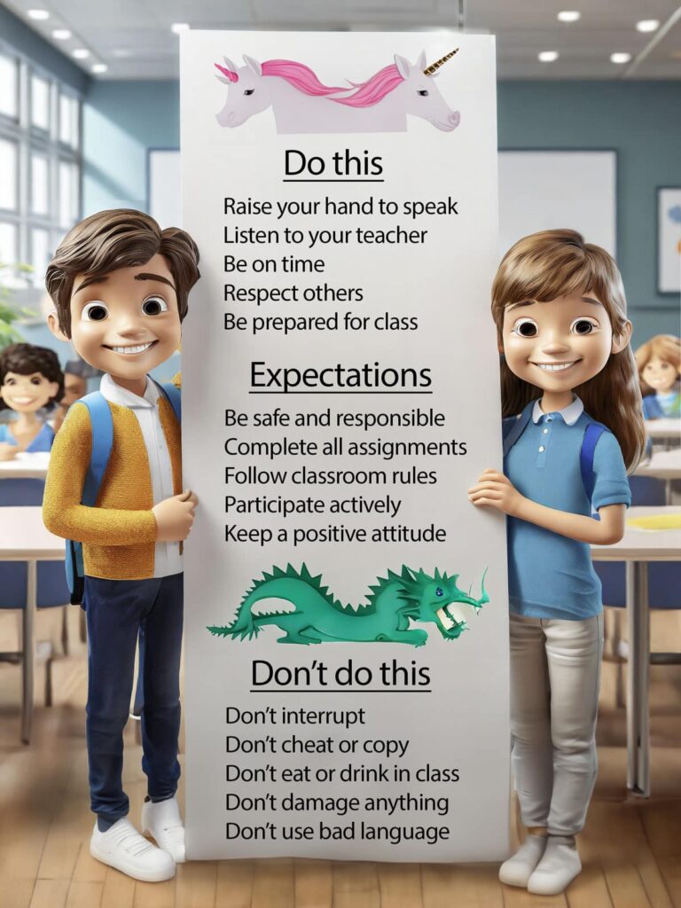 Classroom rules poster